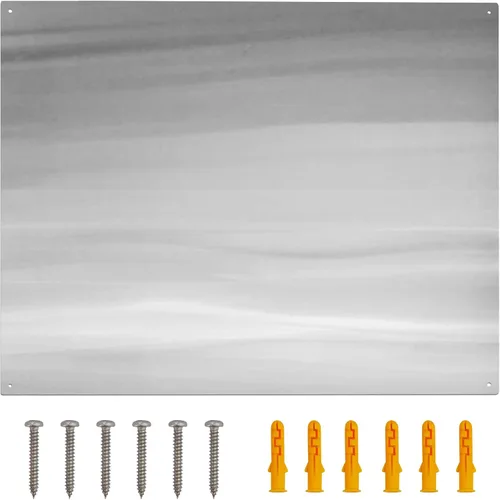 Vista 9 de Panel de protección contra salpicaduras de acero inoxidable de 36 x 24 pulgadas para pared de cocina, resistente al calor y a las manchas, fácil