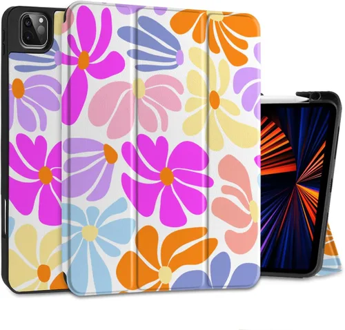 Vista 11 de DONGKE Funda protectora delgada para iPad Pro 2022/2021/2020/2018 de 11 pulgadas de generación 4/3/2/1 - Funda protectora delgada - Soporte