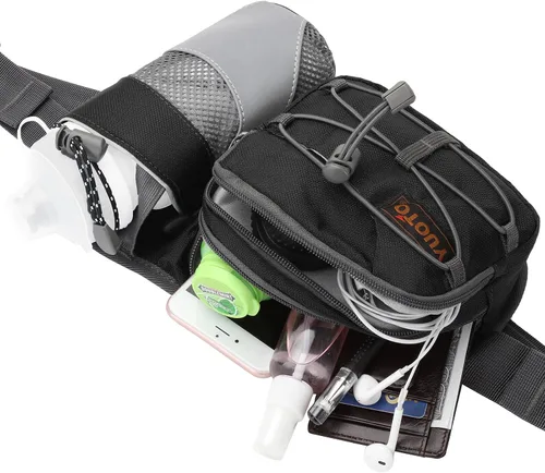Vista 3 de Waist Pack with Water Bottle Holder for Running Walking Hiking Fanny Pack Hydration Belt