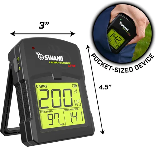 Vista 4 de Izzo Golf Swami Launch Master Golf Launch Simulator - Golf Training Aid