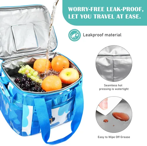Vista 11 de Tirrinia Bolsa térmica grande aislada – Caja térmica a prueba de fugas para exteriores para mujeres y hombres – Bolsa de congelador portátil