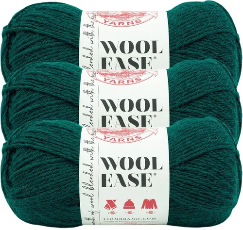 Vista 33 de Lion Brand Yarn, Wool-Ease - Ovillo de punto y ganchillo color rosa, 1