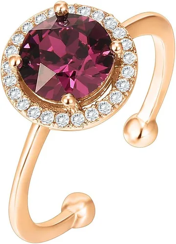 Vista 4 de PAVOI - Anillos chapados en oro de 14K con cristal de piedra natal Anillos para mujer