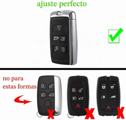 Vista 3 de ontto Funda para Llavero Compatible con Land Rover Negro-b