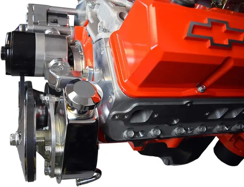 Vista 9 de SBC Power Steering Soporte para bomba eléctrica Bomba de agua Billet 350 bloque pequeño Chevy Adjustable 551360