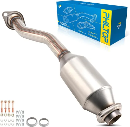 Vista 12 de PHILTOP Convertidor Catalítico de Ajuste Directo para Murano 2009 2010 2011 2012 2013 2014 3.5L, Cáscara de Acero Inoxidable Aluminio 203-1010
