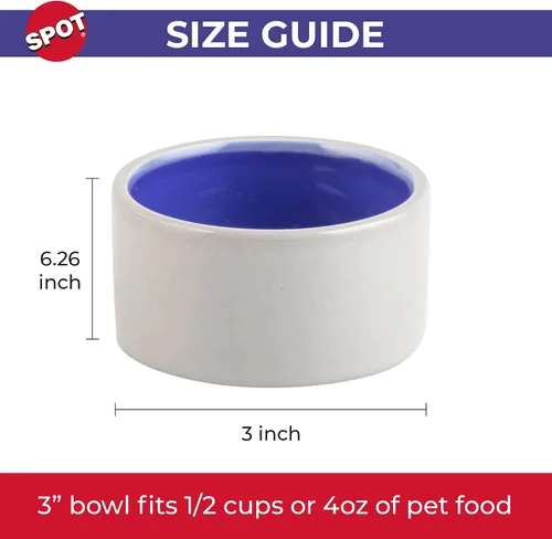Vista 5 de SPOT Gres Cerámico - Cuenco para Mascotas para Gatos, Gatitos y Mini Perros, Cuenco de Cerámica Clásico Resistente Antideslizante para Alimentos