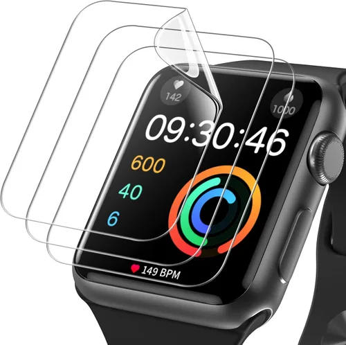 Vista 11 de JETech Protector de pantalla compatible con Apple Watch SE (2022/2020) /Series 6 5 4 de 1.57 pulgadas, película transparente de TPU HD, paquete de 3
