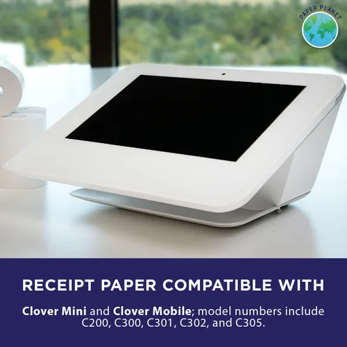 Vista 3 de Papel térmico para Clover Mini de Paper Planet C200, C300, C301, C302, C305 8 rollos