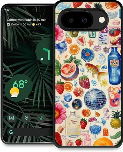 Vista 38 de Compatible con Google Pixel 4A 5G Mobile Case Creative Acrylic Panel trasero Silicona Protección Grip especialmente diseñado para Google Pixel 4A 5G