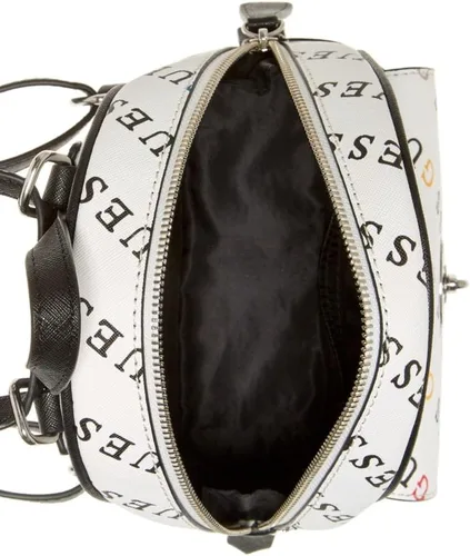 Vista 3 de GUESS Factory - Mochila con logotipo Willie para mujer, Blanco