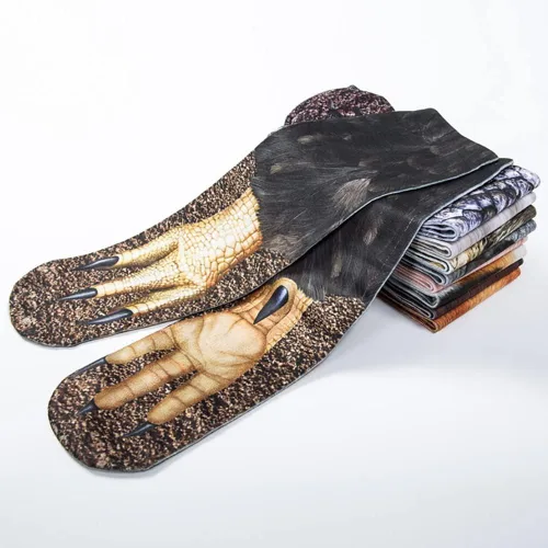 Vista 2 de xywlwoer Calcetines con diseño de pata de animal, divertidos regalos de Navidad, para adultos, hombres, mujeres, adolescentes, niños, regalos