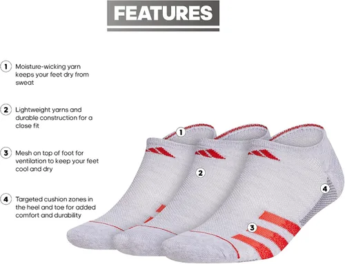 Vista 2 de adidas Calcetines Superlite Stripe 3 para hombre (3 pares)