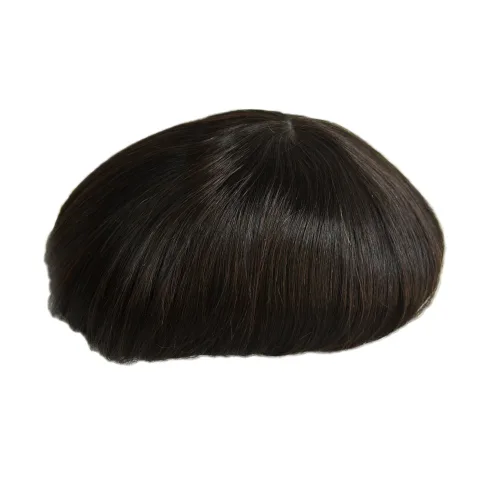 Vista 10 de Q6 Base Custom para hombre Toupee Hairpiece Cabello humano indio Sistema de reemplazo de pelucas de prótesis – # 1 (Jet Negro)