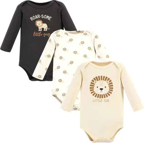 Vista 108 de Hudson Baby Body unisex de algodón de manga larga para bebé, leopardo rosa rojo