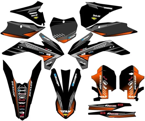 Vista 7 de Kit de base gráfica XC Surge Black Senge 2013-2014 compatible con KTM