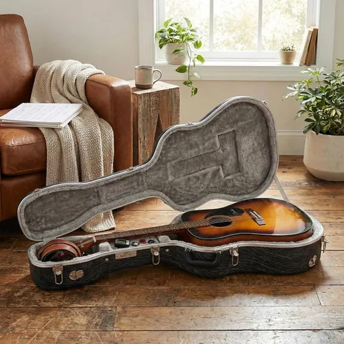 Vista 8 de Gearlux Estuche Deluxe ABS para Guitarra Acústica Dreadnought