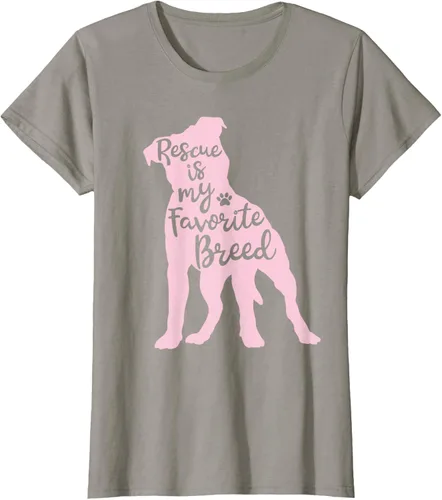 Vista 51 de Pitbull Rescue Is my Favorite Breed Dog Pit Bull Mama - Camiseta, Negro, S
