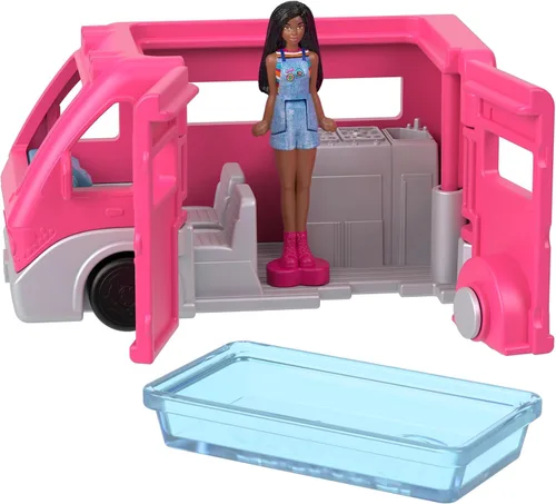 Vista 3 de Barbie Mini vehículo de muñeca sorpresa BarbieLand para niñas de 4 años en adelante