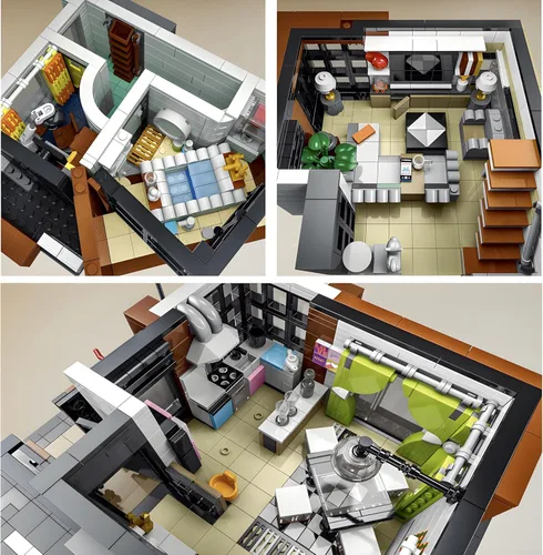 Vista 4 de General Jim's Villa Moderna de Cubismo Modular en Bloques de Construcción de Ciudad en Estilo MOC Compatible con Conjuntos Lego City y Otras