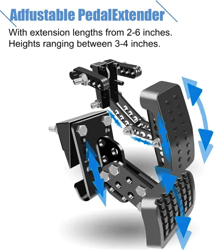 Vista 3 de Extensores de pedal de freno y acelerador, extensor de pedal de coche para personas bajas