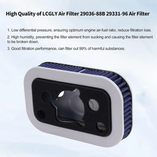 Vista 2 de Filtro de aire 29036-88B 29331-96 para Harley Sportster XLH1200 XL1200S XLH1200C XL883C XLH883C XLH883 XL883P XL883R XL53C XLH883R
