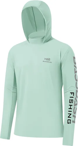 Vista 30 de BASSDASH UPF 50+ - Sudadera con capucha para hombre, protección solar UV, manga larga, rendimiento