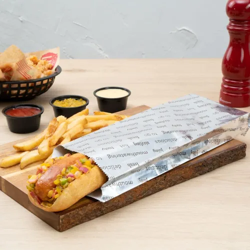 Vista 8 de Restaurantware Bag Tek - Bolsas para perros calientes de 3.7 x 1.2 x 12 pulgadas, 100 envoltorios grandes para perros calientes, resistentes al