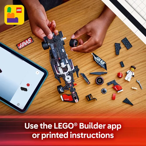 Vista 6 de LEGO Speed Champions MoneyGram Haas F1 Team VF-24 Auto de Carrera de Juguete - Juego de Construcción para Niños, Niños y Niñas, Edades 10+ - Auto