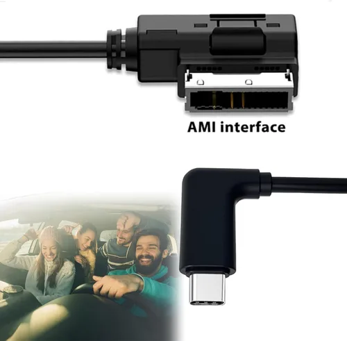 Vista 4 de Adaptador auxiliar MDI tipo C, interfaz de audio de música 2 en 1 compatible con Mercedes Benz para 17 16 Pro Max Air 15 Pro Max 15 Plus Android