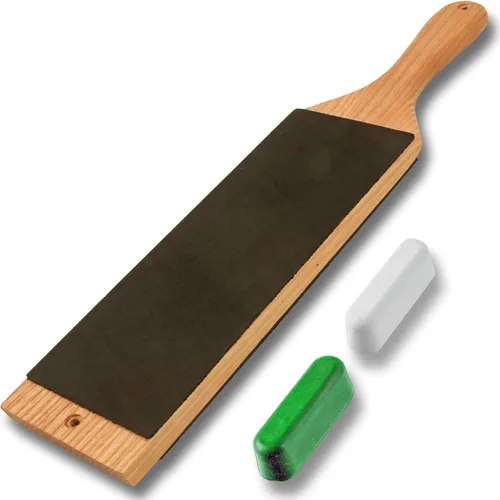 Vista 8 de Strop de cuero con compuesto de pulido, kit de grapado de cuchillos para afilar y afilar cuchillos herramientas