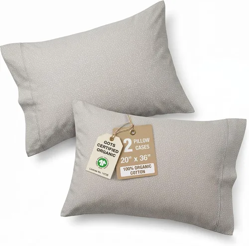 Vista 30 de Lane Linen - Juego de 2 fundas de almohada, 100% algodón orgánico, tamaño estándar, suaves, color blanco (20 x 26 pulgadas)