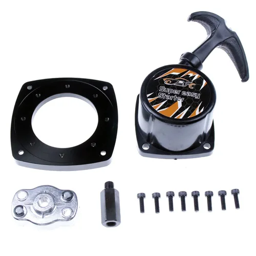 Vista 4 de FLMLF Arrancador súper fácil para Zenoah Chongyang 23CC 26CC 29CC Rovan 23-30.5CC Motor (negro)