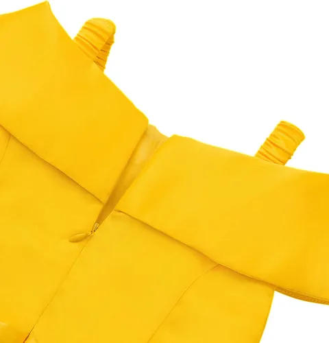 Vista 4 de knemmy Princess Dress Up Clothes Halloween Beauty and Beast Costume for Girl Cosplay Birthday Outfit Yellow