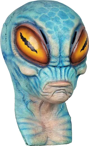 Vista 2 de Máscara de Halloween para adultos de lujo Alien Tetz
