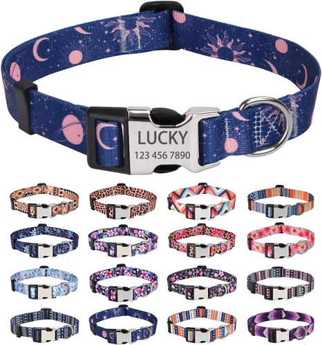 Vista 21 de Collar de perro personalizado con la bandera estadounidense, collar patriótico para perro del 4 de julio, collares temáticos para perros para el Día