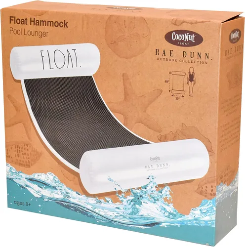 Vista 7 de Rae Dunn x CocoNut Float - Flotador de hamaca para adultos, tamaño adulto, inflable, flotador de silla de montar y silla de descanso, versátil