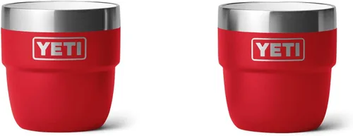 Vista 26 de YETI Rambler - Vaso apilable de 4 onzas, acero inoxidable, taza de café/espresso aislada al vacío, 2 unidades Blanco