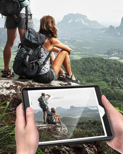 Vista 7 de MoKo Funda Compatible con iPad 9.7 de 2018/2017 6ª/5ª Generación - [Resistente] Funda Híbrida Protectora de Cuerpo Completo a Prueba de Golpes
