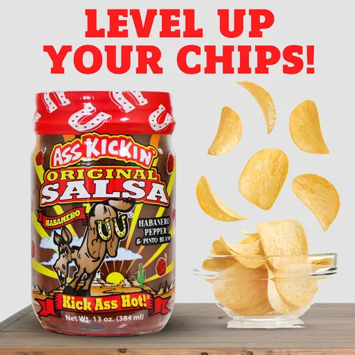Vista 4 de KICKIN' - Salsa picante picante original, 13 onzas, salsa de habanero picante gourmet prémium para patatas fritas de tortilla, verduras y burritos