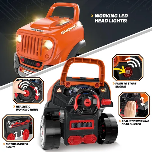 Vista 7 de SpringFlower - Juguetes y regalos para niños de 3 a 8 años, camiones grandes con motor para niños de 3 a 8 años, kit de construcción de camiones
