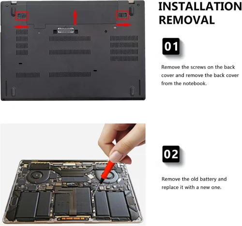 Vista 5 de Batería de repuesto para laptop F3YGT de 60 Wh para Dell Latitude 7480 7490 7280 7290 7380 7390 12 13 14 7000 P29S002 P28S P28S001 P73G P73G002