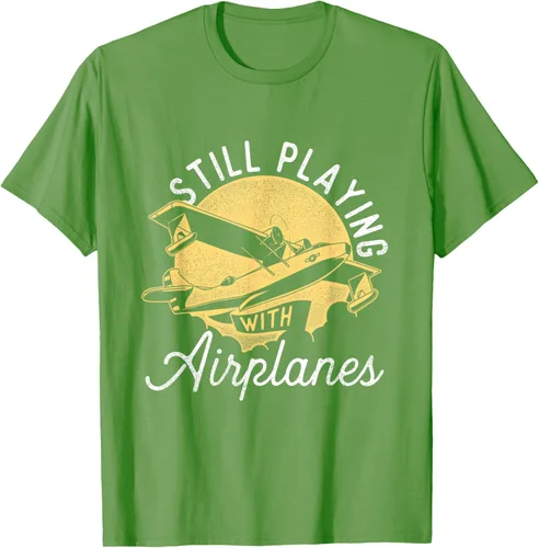 Vista 17 de Still Playing With Airplanes - Camiseta de control remoto RC Avión Piloto, Negro