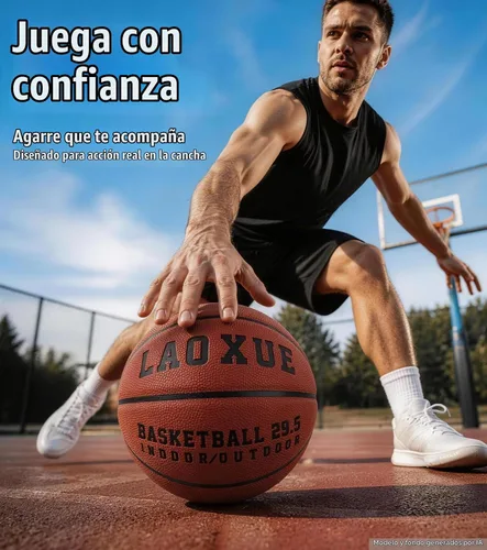 Vista 7 de LAO XUE Size 7 Basketball,29.5 Inch Rubber Ball for Indoor Outdoor