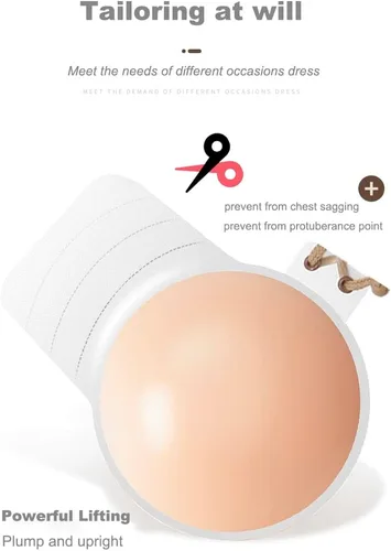 Vista 3 de LUNNTE Sujetador adhesivo adhesivo de silicona Push Up Bra Invisible Lifting Backless Sujetador sin tirantes para mujeres Cubierta de pezón Rosa