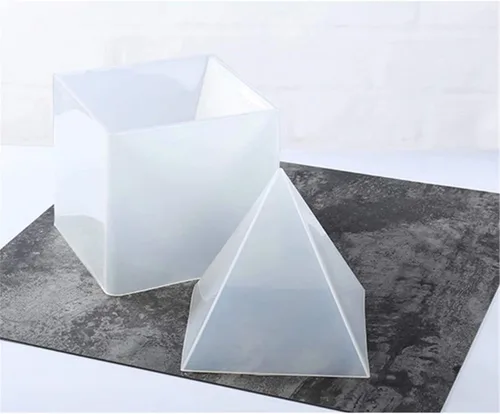 Vista 5 de Moldes de pirámide de resina de 6 pulgadas, moldes grandes de pirámide de silicona para manualidades de joyería, decoración del hogar