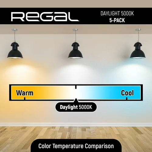 Vista 3 de REGAL - Bombilla LED A19 (800 lúmenes, 9 W, equivalente a 60 W, base E26, intensidad no regulable)