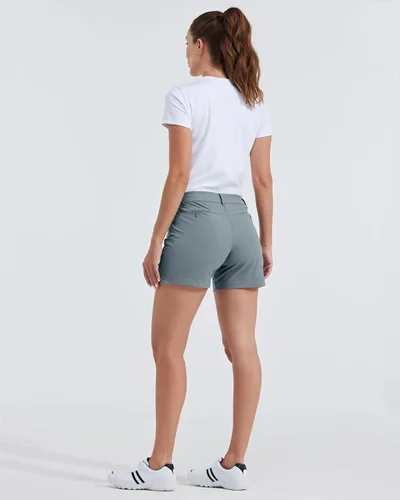 Vista 43 de Willit Pantalones cortos de golf de 4.5 pulgadas para mujer, de secado rápido, casuales, con bolsillos, resistentes al agua
