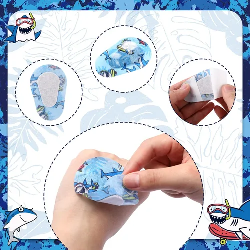 Vista 3 de Toulite 90 parches adhesivos para los ojos para niños y niños, parche transpirable para ojos de niño, lindos vendajes adhesivos para ambliopía
