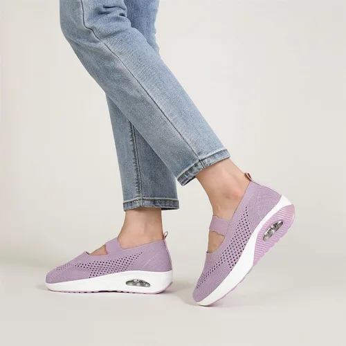 Vista 6 de Women Nurse Sneakers Platform Sneakers Air Cushion Walking Wedge Sneaker Food Service Shoes Ladies Toning Rocker Shoes